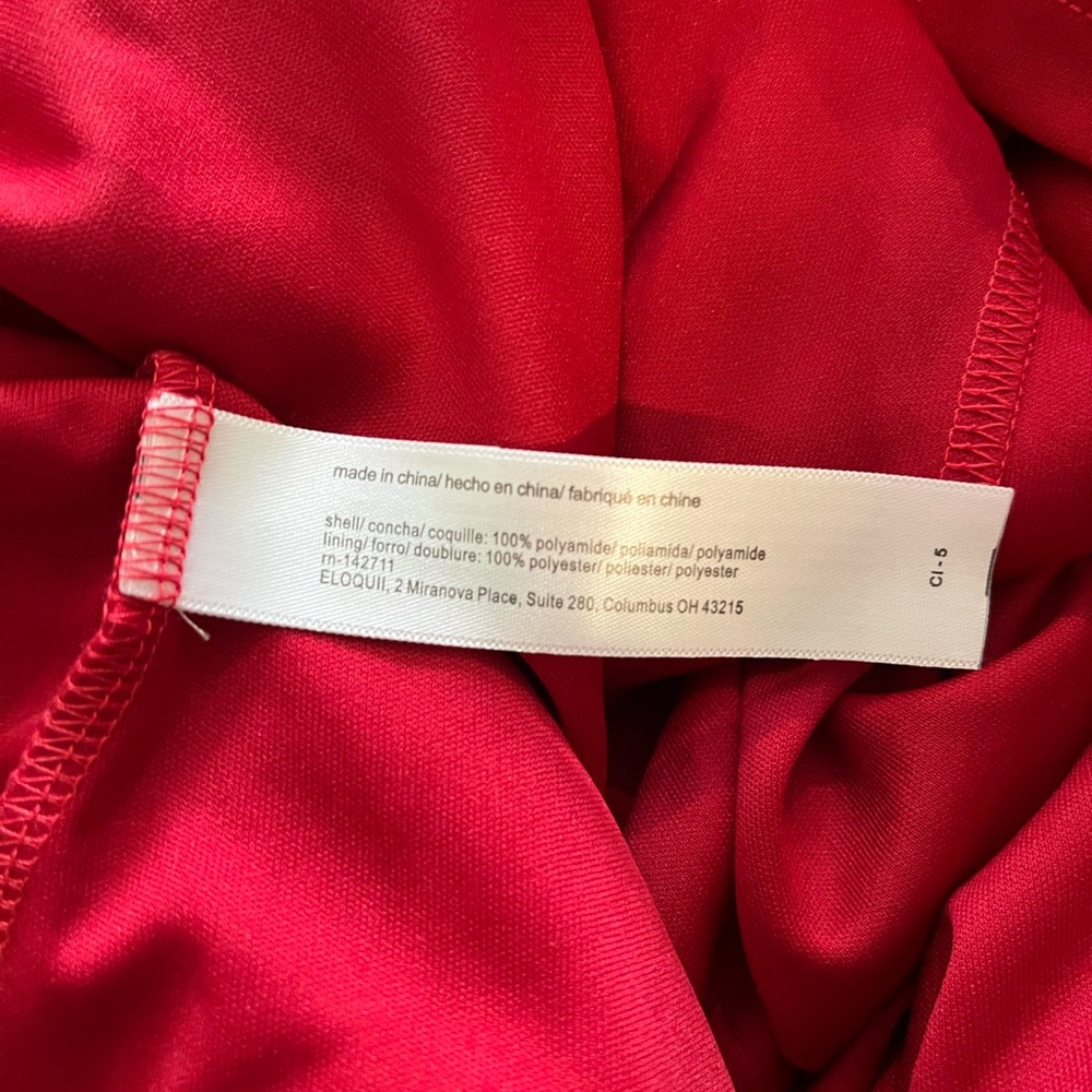 Eloquii Red Long Sleeve Dress - Picture 4 of 6